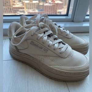 Reebok Tan Platform Sneakers